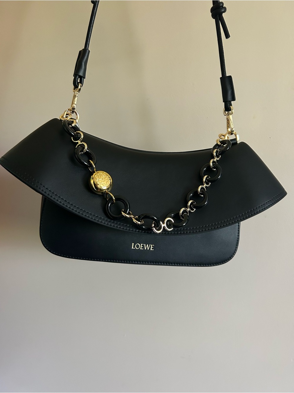 Loewe Ora Handbag Donut Chain Shoulder Bag